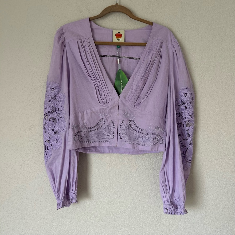 FARM Rio Lavender Blouse - Picture 2 of 6